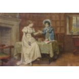 GEORGE GOODWIN KILBURNE, 1839 - 1924, A LATE 19TH/EARLY 20TH CENTURY WATERCOLOUR Interior scene,