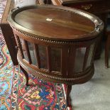 Vintage Oval Drinks Cabinet with Tray