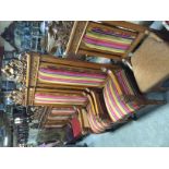 Pair of Carver Style Carved Oak Upholstered Chairs