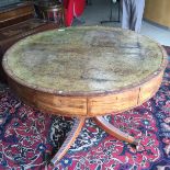 Pedestal Leg Drum Table