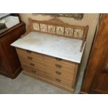 Marble Top Tile Back and Wash Stand