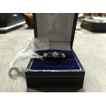 9ct Gold Diamond and Sapphire Ring