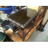 Oriental Bobbing LEg Side Table with Drawer