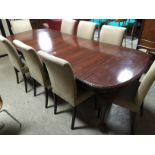 Mahogany Ball and Claw Dining Table and 2 Leafs