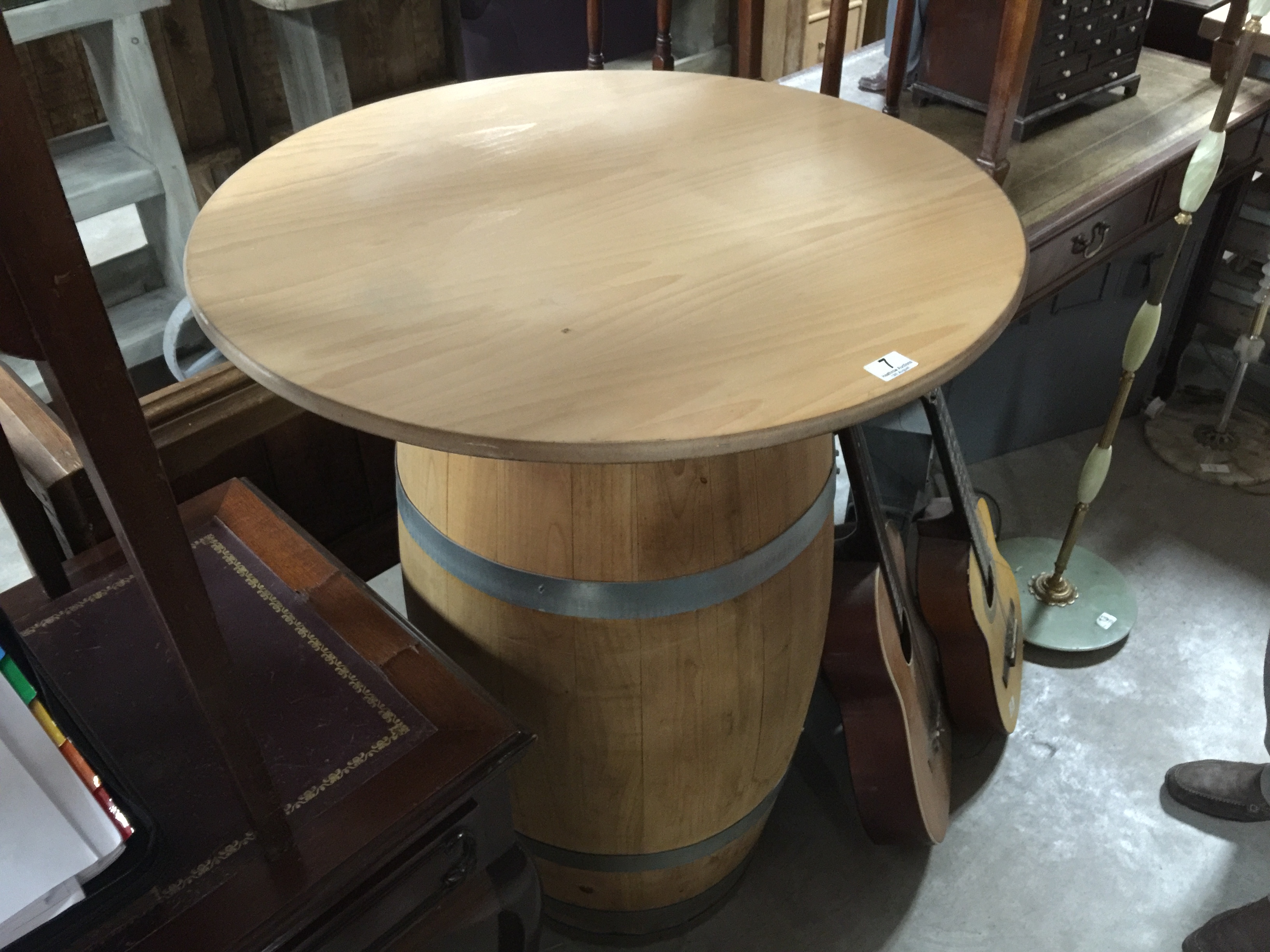 Reclaimed Barrel Table