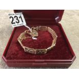 9ct Gold Gate Style Bracelet