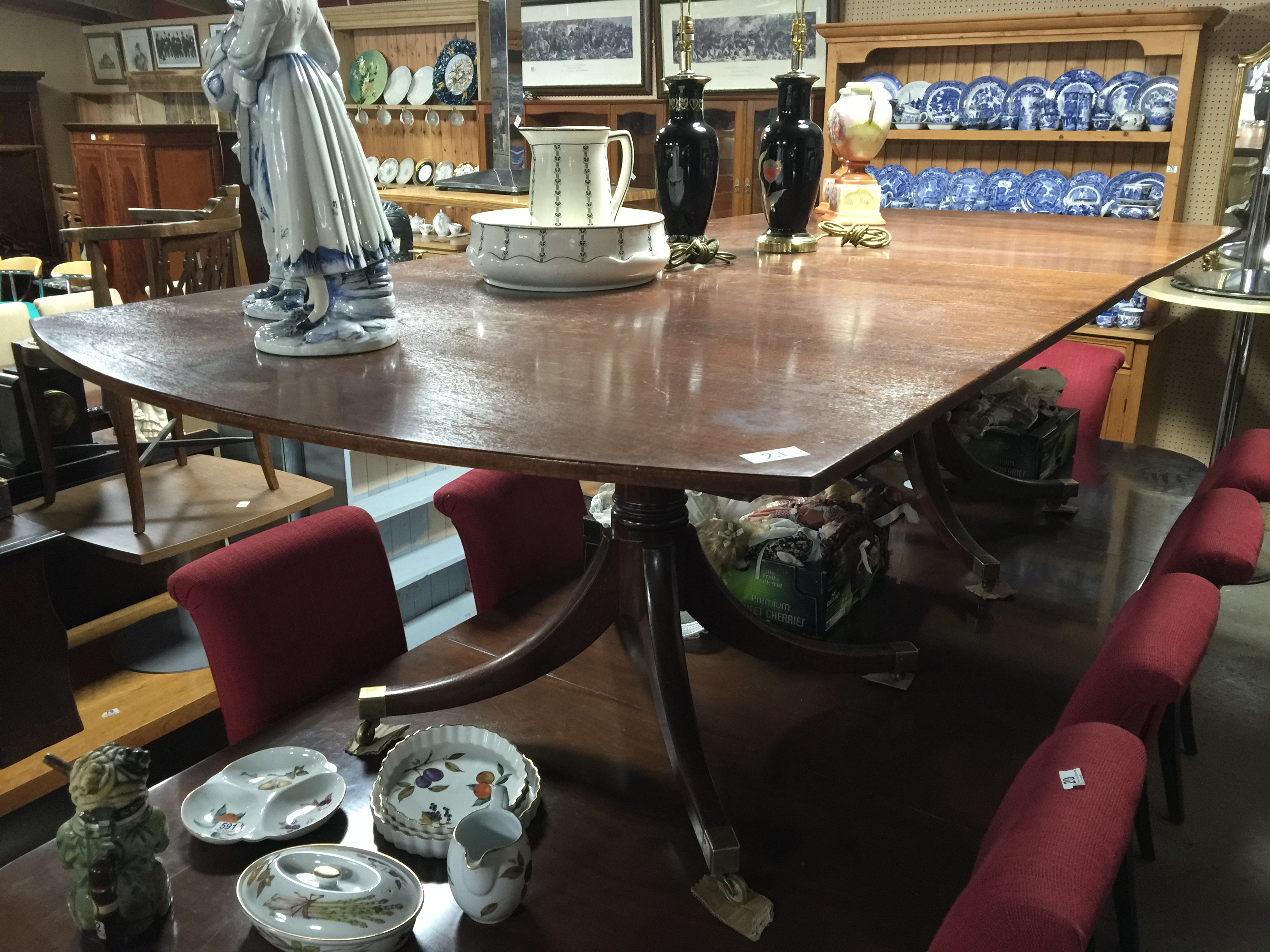 D End 2 Pedestal Conference / Dining Table