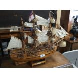 Handmade Vintage Model of HMS Bounty
