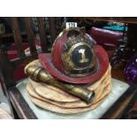 Firemans Vintage Hat and Hose Ornament