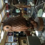 Carved Large Hardwood Owl