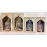 WADE, FOUR VINTAGE SEALED POTTERY BELLS WHISKEY DECANTERS To include two 75cl decanters
