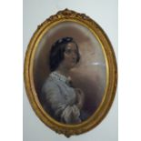 JOHN ALFRED VINTER, 1828 - 1905, A 19TH CENTURY PASTEL Portrait of 'Mrs Arnold of Beckenham',