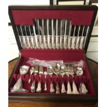 EDAM & PARKER, SHEFFIELD, A 20TH CENTURY SILVER PLATED CANTEEN OF CUTLERY Eight place kings