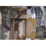 A SMALL COLLECTION OF PHOTOGRAPHS AND POSTCARDS Boxed.