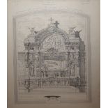 A COLLECTION OF SEVEN 19TH CENTURY FRENCH ARCHITECTURAL PRINTS Titled 'Croquis D'Architecture