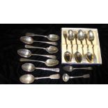 A SET OF SIX VICTORIAN PLAIN SILVER TEASPOONS Hallmarked London, 1849, together with a small