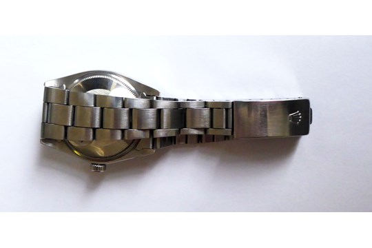 ROLEX, OYSTER PERPETUAL 'DATE', A 1969 GENT'S WRISTWATCH The white circular dial with stainless - Image 3 of 3