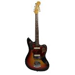 A FENDER JAGUAR GUITAR, CIRCA 1965 Sunburst finish, complete with original hard case and hang