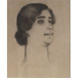 SIR GERALD KELLY, P.R.A., 1879 - 1972, CHARCOAL Portrait of a lady, mounted, framed and glazed. (