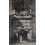 MORTIMER MENPES, 1855 - 1938, BLACK AND WHITE ETCHING 'The Great Gateway, Brasenose College,