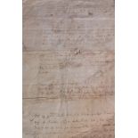 A QUANTITY OF 17TH/18TH CENTURY DEEDS AND DOCUMENTS Treasuring warrants, deeds from 1600s and a