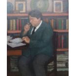 ROBERT BUHLER, 1916 - 1989, OIL ON CANVAS Portrait of John Davenport, signed lower left, framed