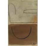 WILLIAM SCOTT, 1913 - 1989, A 1975 WATERCOLOUR ABSTRACT Untitled, signed with initials, mounted