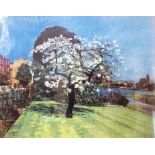 WILLIAM BOYER, A LIMITED EDITION COLOURED PRINT (85/250) Titled 'Cherry Blossom', signed in