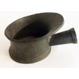 A 19TH CENTURY ARCHAIC STYLE BRONZE SILK IRON PAN With simple rope twist design to edge. (approx