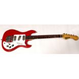 A 1960'S WATKINS RAPIER 33 ELECTRIC GUITAR Cherry red finish with white scratch plate.