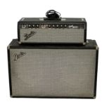 A 1965 FENDER BANDMASTER UK MODEL BLACKFACE 2X12 CABINET 40 WATTS With head. Condition: in working