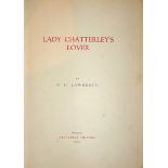 'LADY CHATTERLEY'S LOVER', D.H. LAWRENCE, A LIMITED (96/1000) FIRST EDITION COPY Florence, 1928.