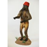 A 20TH CENTURY TAXIDERMY FULL MOUNT MALE CHACMA BABOON Mounted on a naturalistic base with a