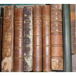 A SELECTION OF 18TH/19TH CENTURY BOOKS One tray, many leather bound.