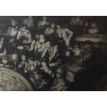 ALEXANDER J. HEANEY, 1876 - 1936, AN EARLY 20TH CENTURY ETCHING Titled 'The Upper Tier', signed in