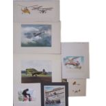 A COLLECTION OF FIFTEEN 20TH CENTURY GOUACHE ON PAPER ILLUSTRATIONS OF AIRCRAFT.