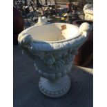 LARGE URN WITH FLORAL ROSE DESIGN