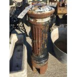 SET OF 5 RECLAIMED CAST IRON LONDON BOLLARDS