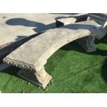 DECORATIVE BENCH ON PLINTHS