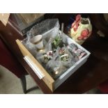 JOB LOT OF CERAMIC FLORAL ORNAMENTS