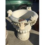 LARGE URN WITH FLORAL ROSE DESIGN