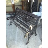 CAST IRON RECLAIMED DECORATIVE GARDEN BENCH