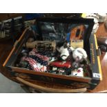 BOX OF TY BEARS AND OTHER CURIOS