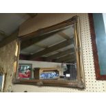 WOODEN GUILTED FRAME BEVELLED EDGE MIRROR H X 74 D X 5 W X 104