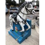 RETRO FAIRGROUND HORSE TOKEN / COIN RIDE, FIBREGLASS H X 157CM