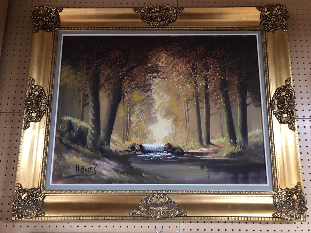 GUILTWOOD FRAME OIL ON CANVAS SIGNED H.BAIT H X 82 W X 103 - Image 2 of 2