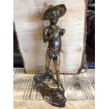 RANCOULET BRONZE OF FISHING BOY