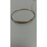 9CT GOLD BANGLE WEIGHT 7.9G