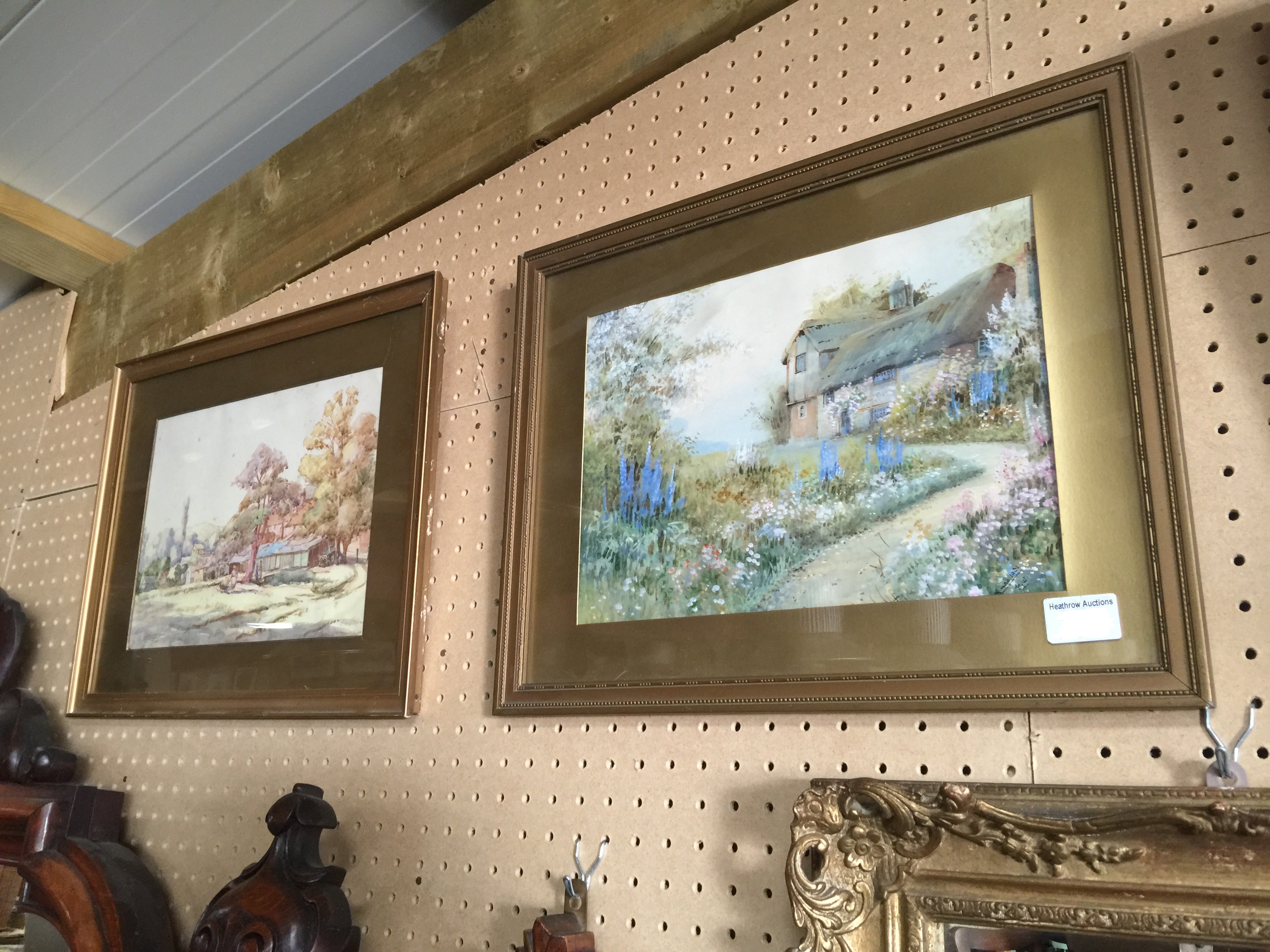 PAIR OF WATERCOLOURS DIPICTING IN RURAL SCENES