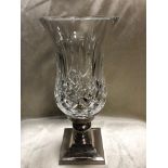 SIGNED WATERFORD CRYSTAL CANDLE HOLDER